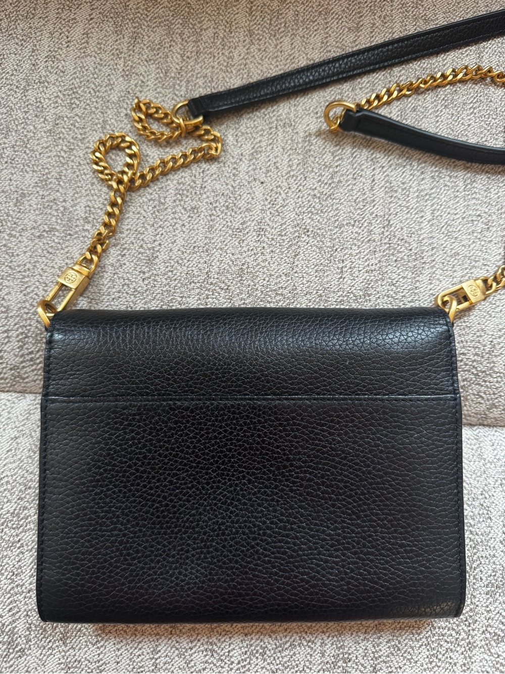 Tory Burch Black Leather Chain-Handle Crossbody Bag - Picture 2 of 7